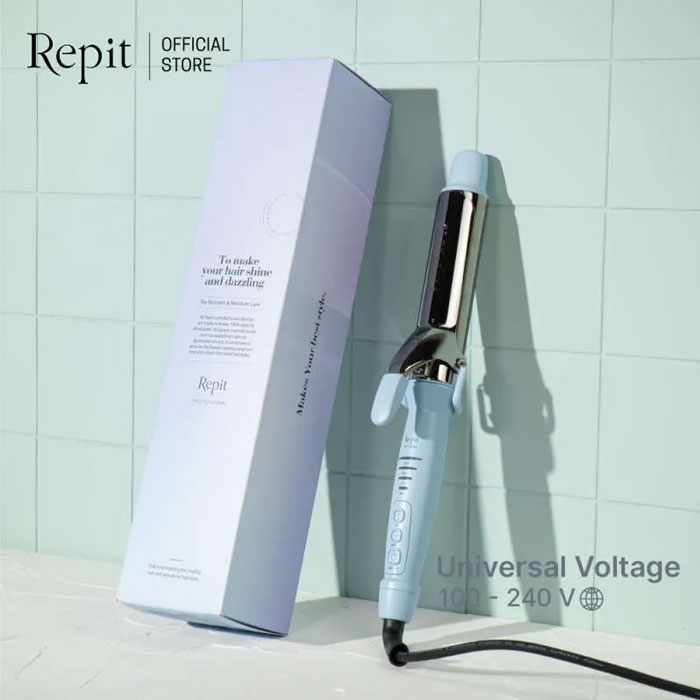 Repit Catokan Rambut P-Curling Iron 36MM - Powder Blue